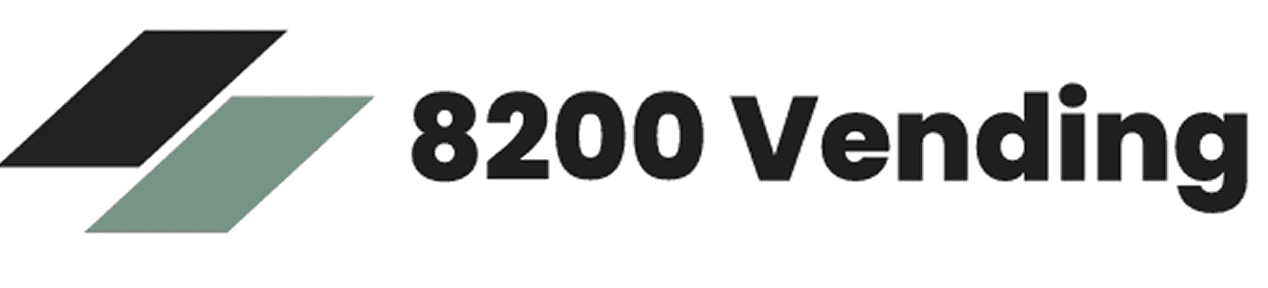 Black and green geometric 8200 Vending logo